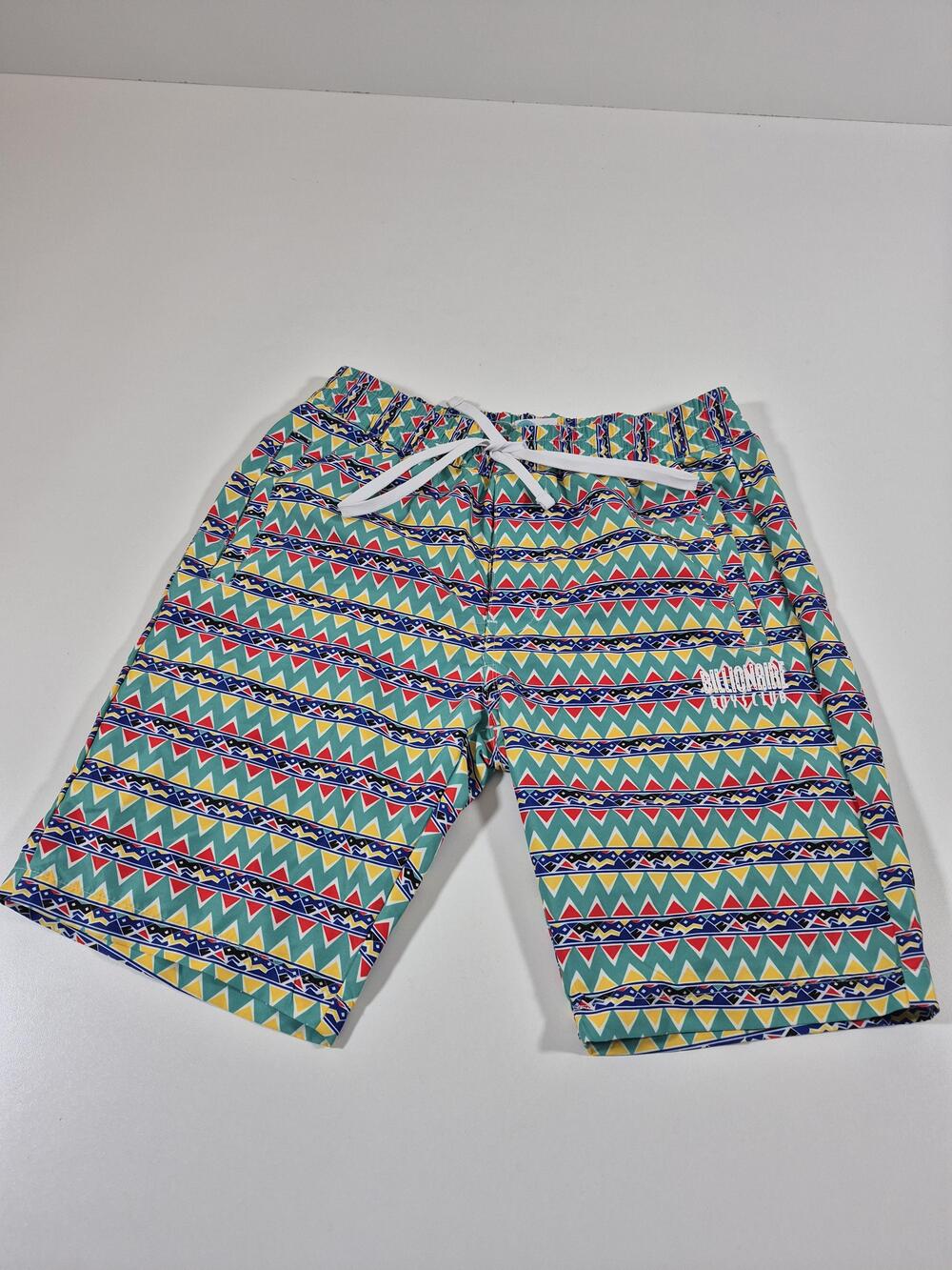 Billionaire Boys Club Swim Trunks Shorts Mens M Multicolor Geometric Print Beach